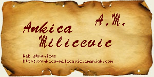 Ankica Milićević vizit kartica